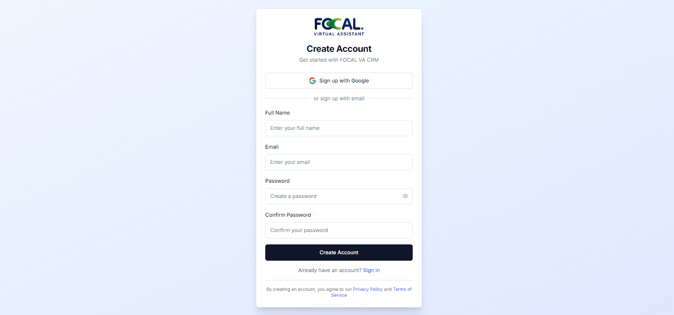 Signup Page